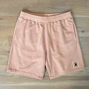 Teddy Fresh Pull On Sweat Shorts Active Lounge Salmon Pink Mens Size Large